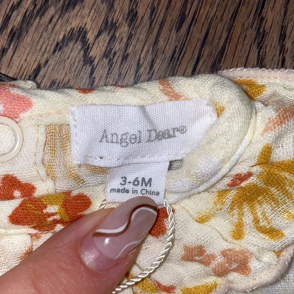 Angel dear 3-6 months blouse cotton orange fall thanksgiving holiday lux baby